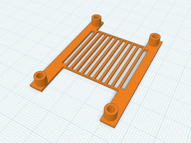 Simple fan grill for Raspberry Pi CM5 heatsink/fan