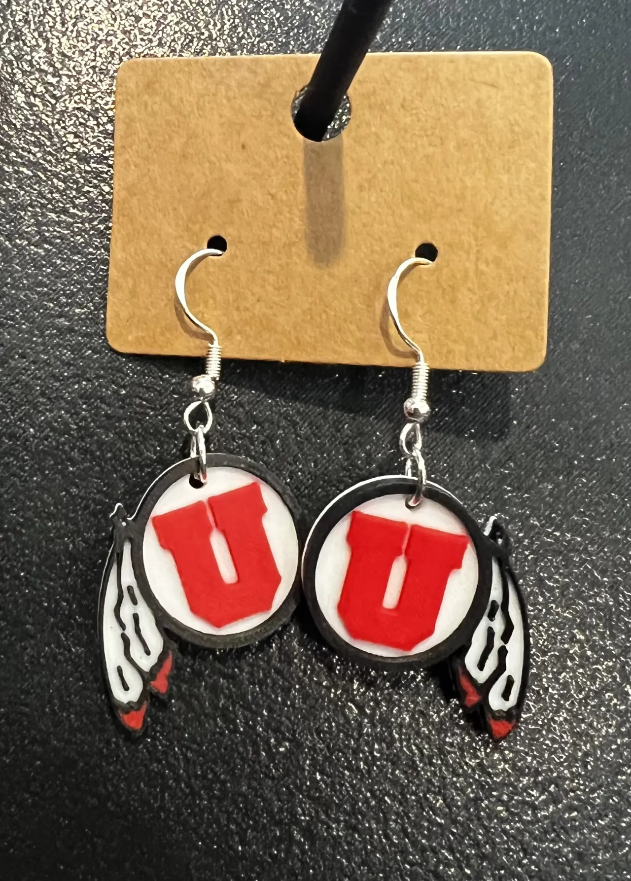 University of Utah Earrings view 2
