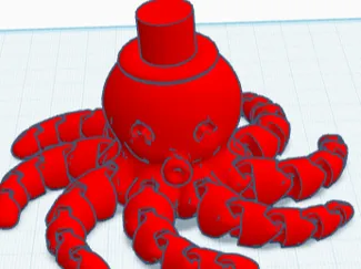 cute octupus with tophat