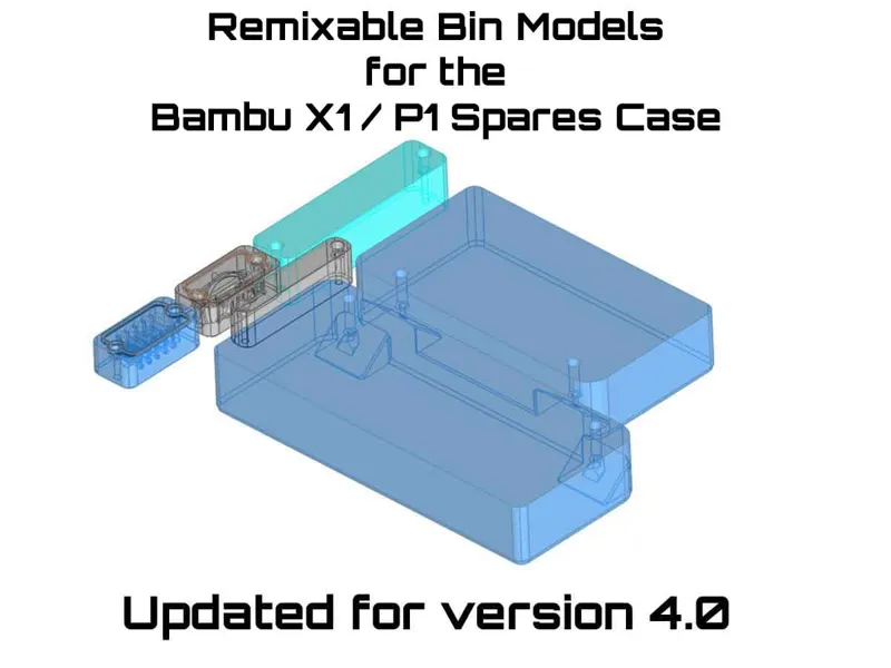 Bambu Labs X1C/P1 Case BLANK MODULES -for remixing