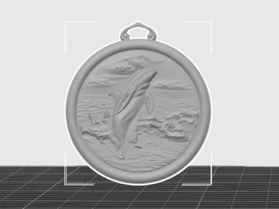 Dolphin Mech Double-Sided Lithophane