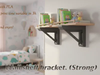 Wall shelf reinforcement 90 degrees
