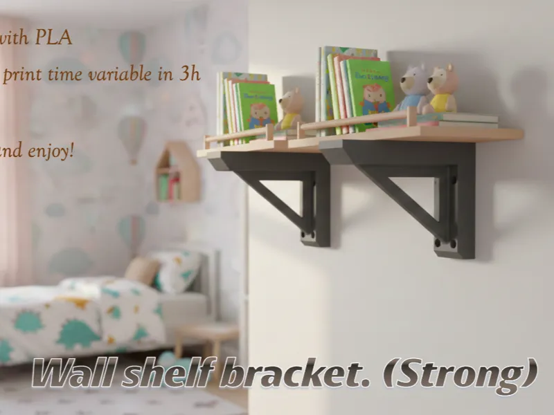Wall shelf reinforcement 90 degrees