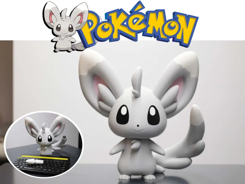 宝可梦泡沫栗鼠(Minccino)刷子,键盘刷,无需AMS
