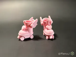 带盒的可爱翅膀指尖轮滑鞋
