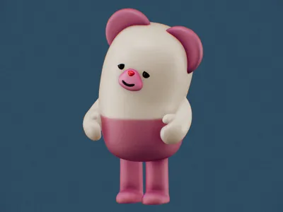 Super cute little pink bear