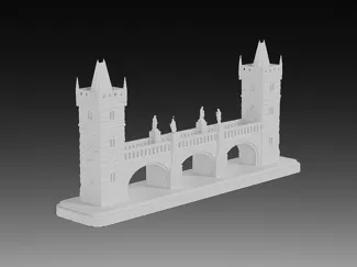 Stylized Charles Bridge from Prague