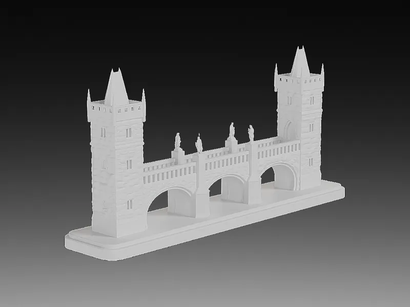 Stylized Charles Bridge from Prague