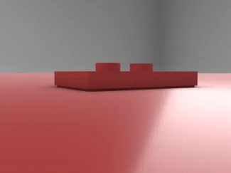 Jumper Plate 2X3 with 2 Knobs