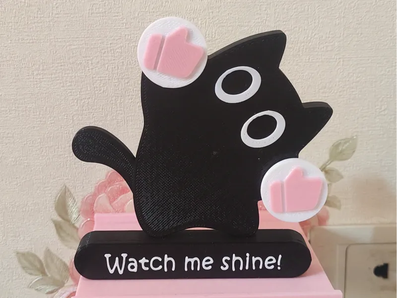 一键三连（猫猫转手帕配件）