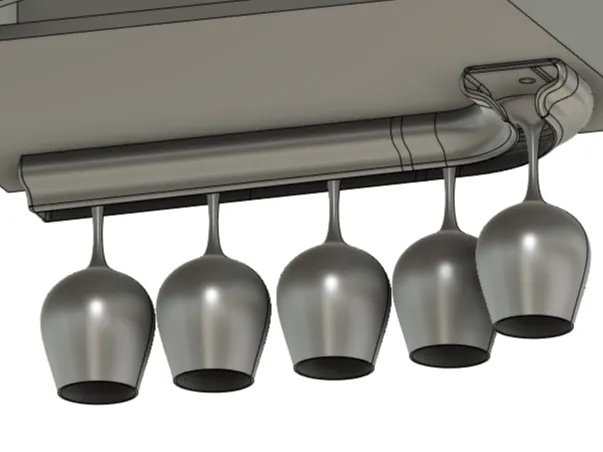 Hanging Wine Glass Rack for Kitchen Bar 