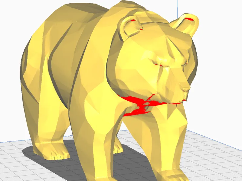 low poly bear