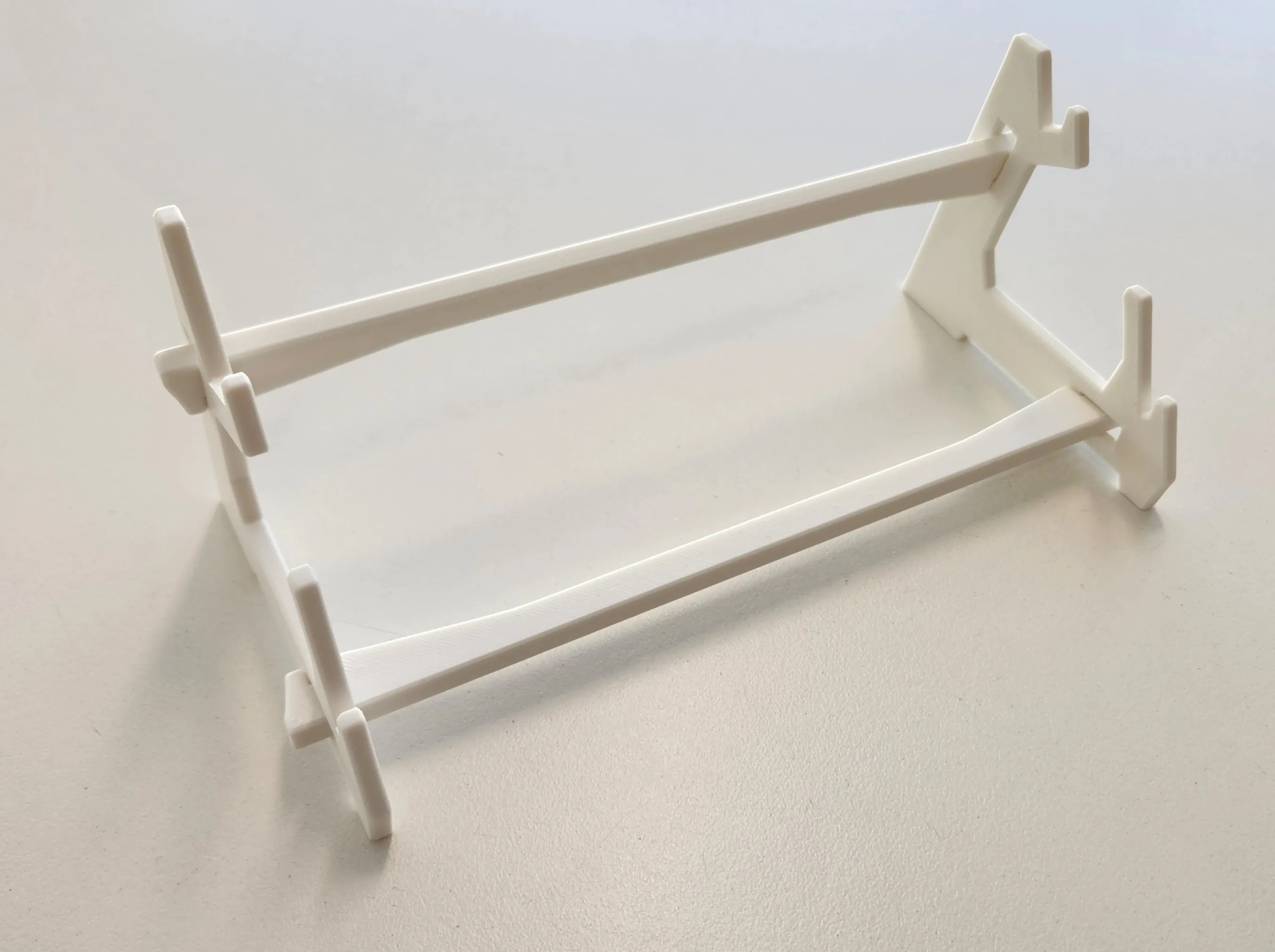 An image of the beams inserted into the sides