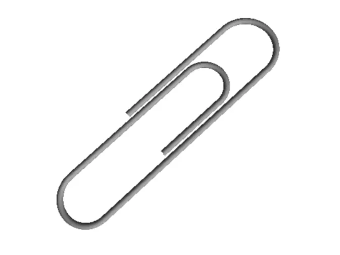simple paperclip desing stl cad file