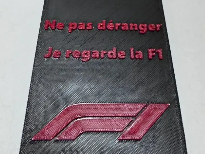 Ne pas déranger je regarde la F1