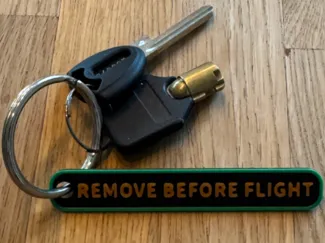 Remove Before Flight Keychain