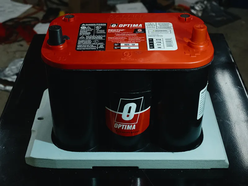 Optima D35 battery bracket for BMW E36