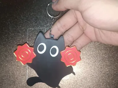 Northeastern Cat Keychain Version