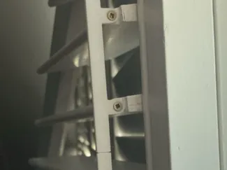 Wooden slat/shutter guide.