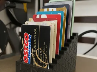 Stair-Step Credit Card Holder