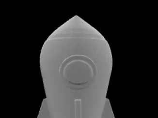 Miniature 3D Rocket Model