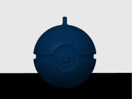 Pokeball keychain print in place!