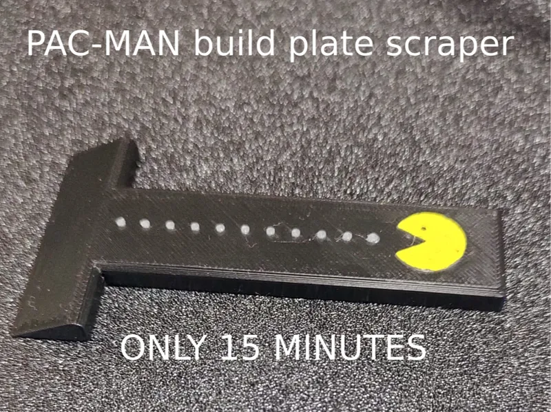PAC-MAN build plate scraper
