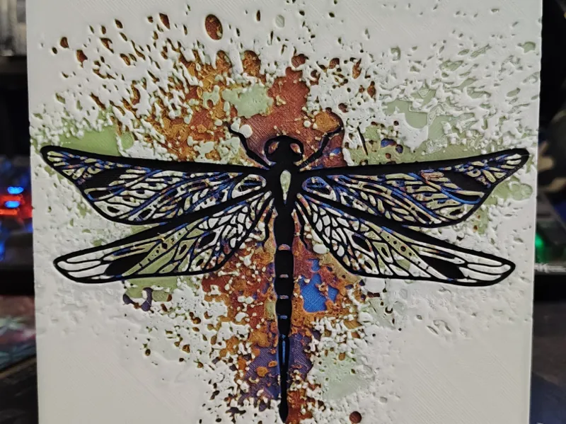 Dragonfly Paint Splat Hueforge