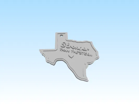 Stronger Than The Storm TX Keychain