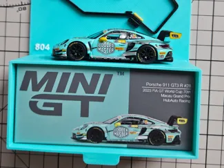 miniGT804 保时捷911GT3R藤椒牛肉面小车展示挂卡