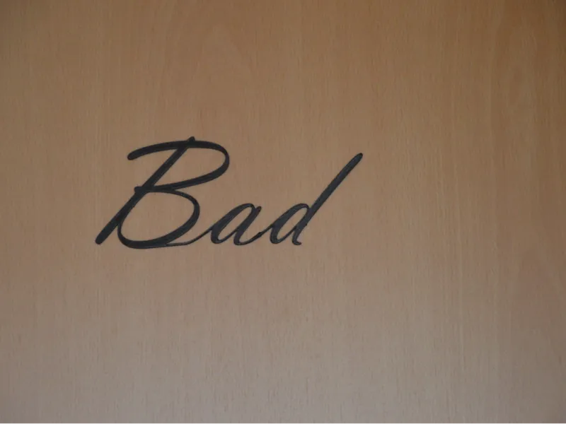 Badezimmer Türschild