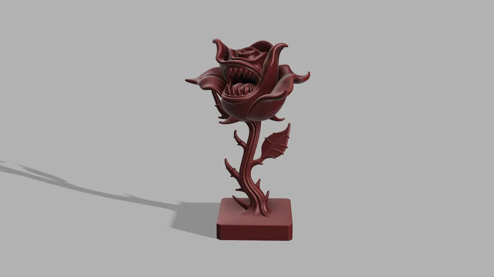 Spine Rose with Teeth by PrintVision MakerWorld: Download Free 3D Models