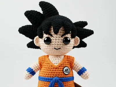 Amigurumi-Style Goku Figure – 3D Print
