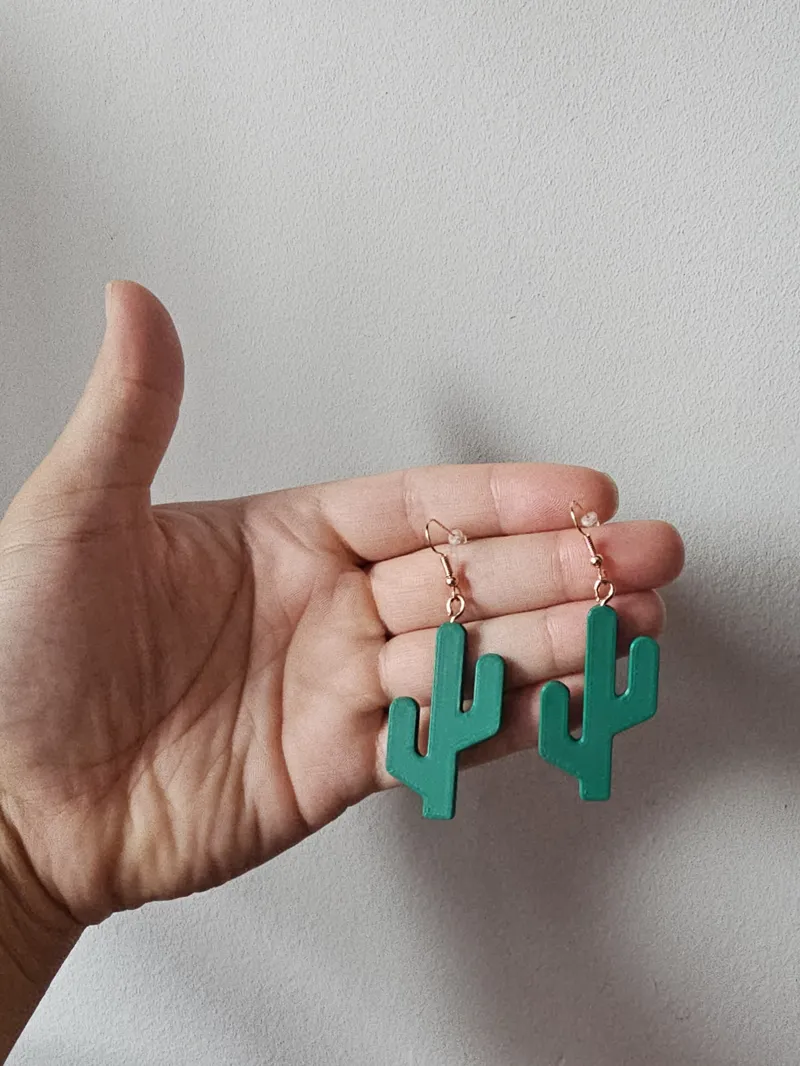 Cactus earring pendant