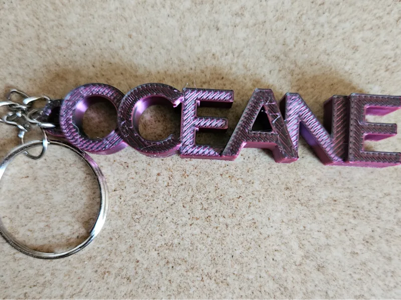 Porte clé prénom OCEANE en 3D