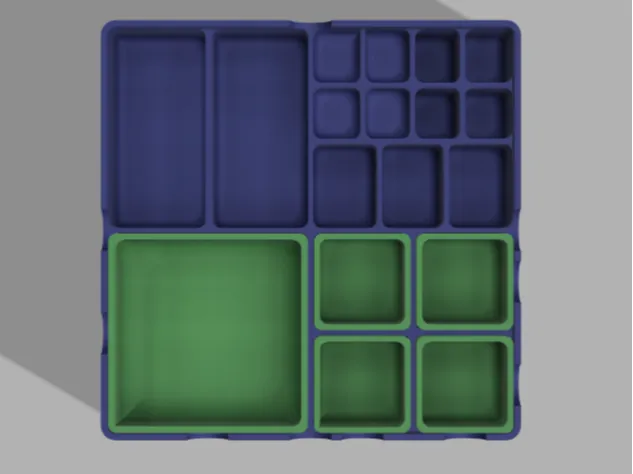 Organizer 20x20 con contenitori estraibili