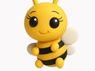 Abejita 3d para llavero