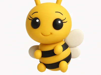 3D printed bee keyring