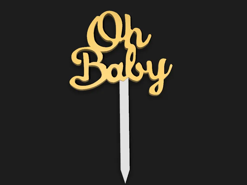 "OhBaby" Cake badge