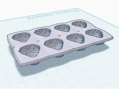 strawberry ice cube form