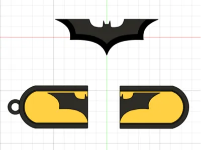 Batman keychain with batarang