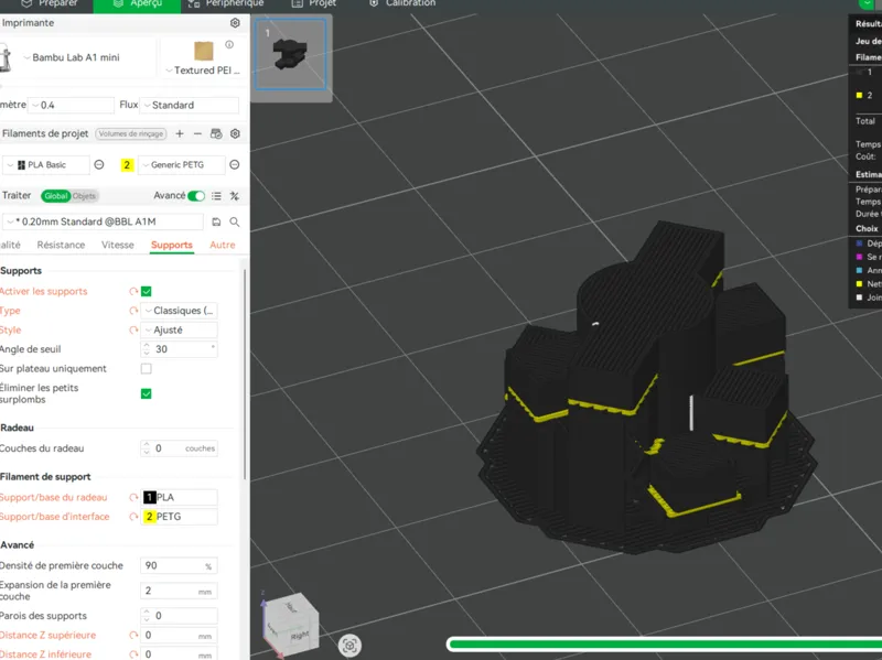 Test support PLA/PETG