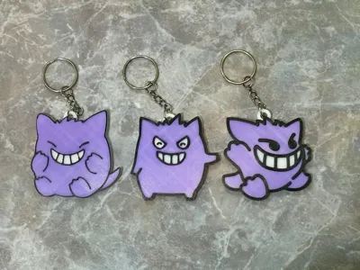 Gengar Keychain And Fridge Magnet
