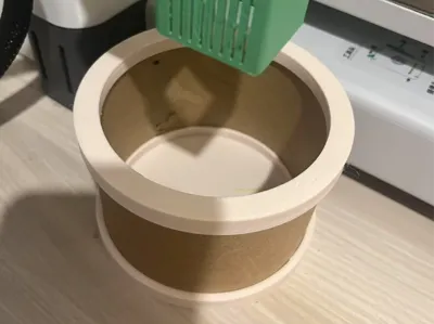 Repurposed Filament Spool Storage Bin Trash Can Stackable Storage Box