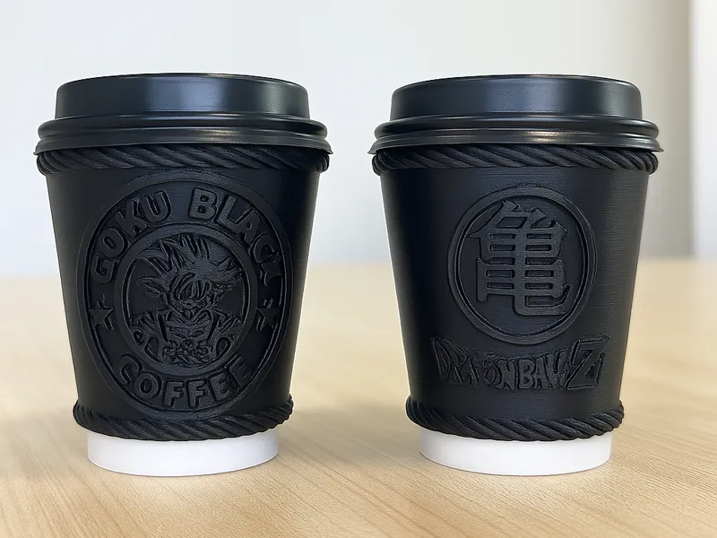 Coffee cup sleeve - Dragonball Goku black