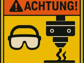 Warnschild für Druckerzimmer