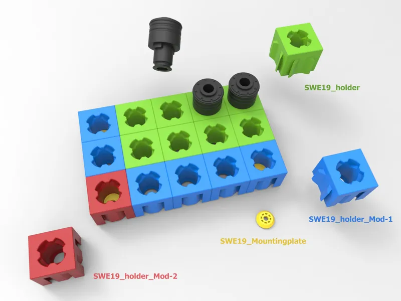 Modular Quick Change Insert 19mm Rack/Tray/Stand