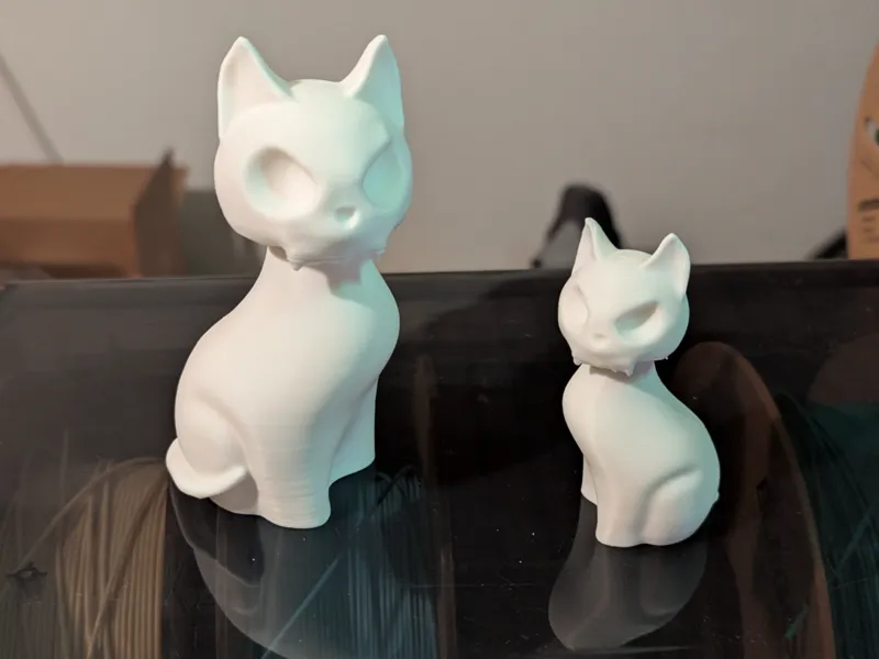 Stylized Cat Figurine (~12 cm tall) Scaleble