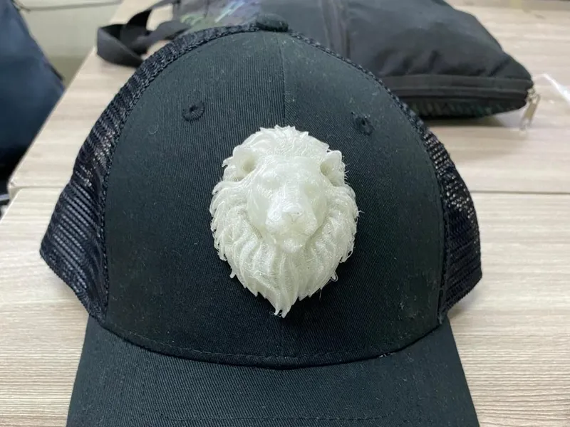 3D Printed Lion Head Cap Accessory – Flexible TPU