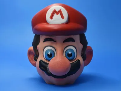 Mario Head  Piggy Bank